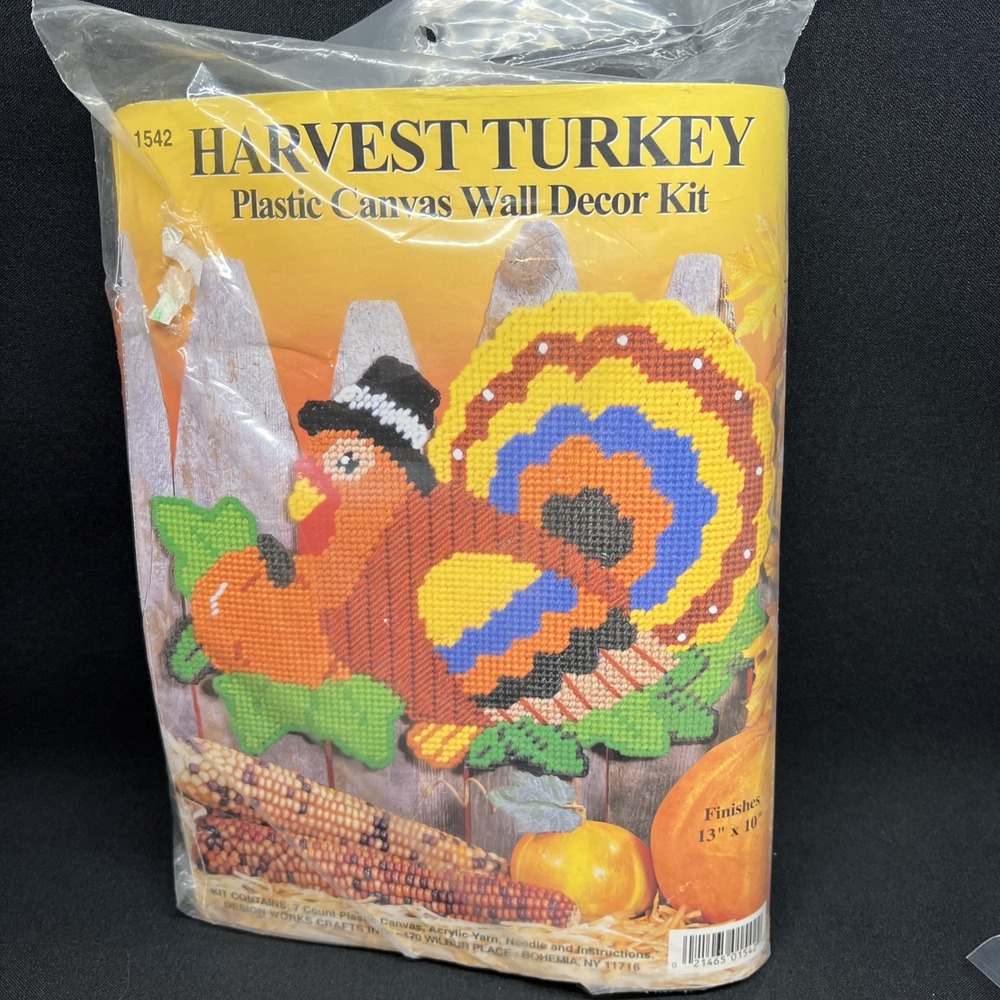 Design Works Crafts Plastic Canvas Kit Thanksgiving "Harvest Turkey" 13"x10" New